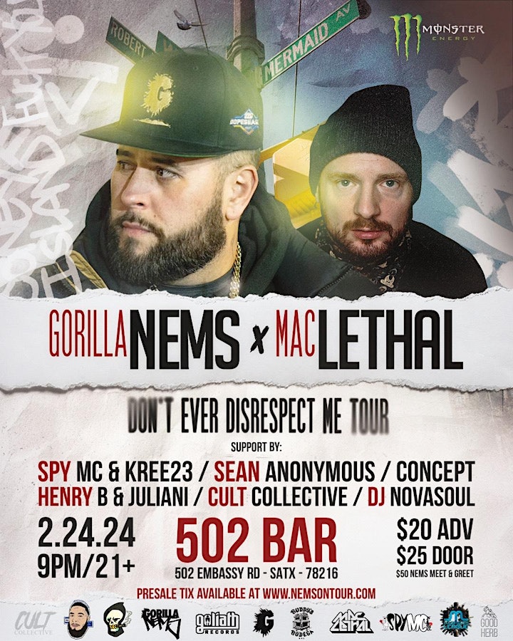 gorilla Nems and Mac Lethal at 502 Bar